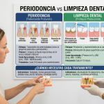 Periodoncia vs limpieza dental